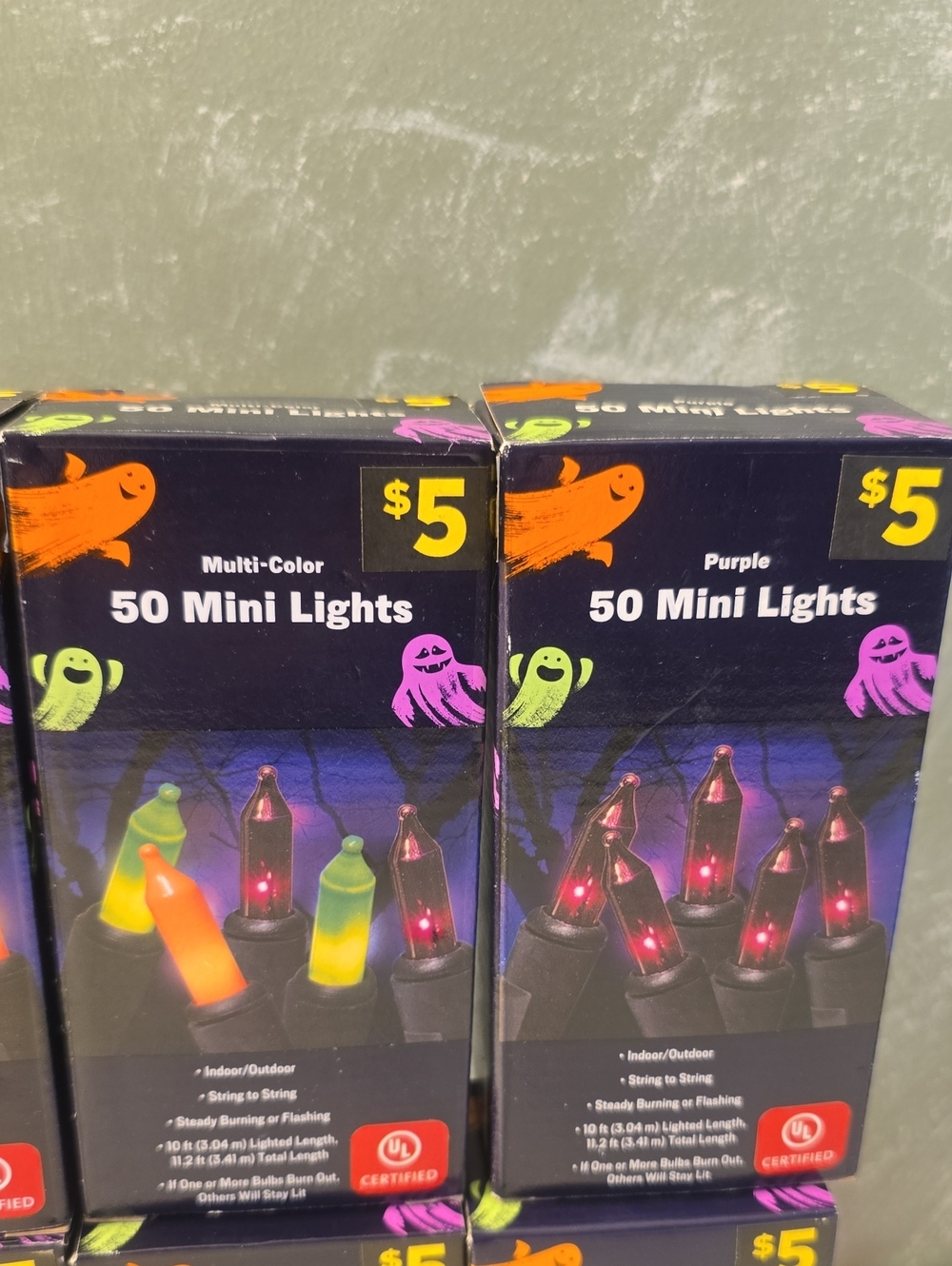 6 Boxes 50 Mini Halloween Lights - Indoor & Outdoor Steady Or Flashing New - Picture 4 of 6